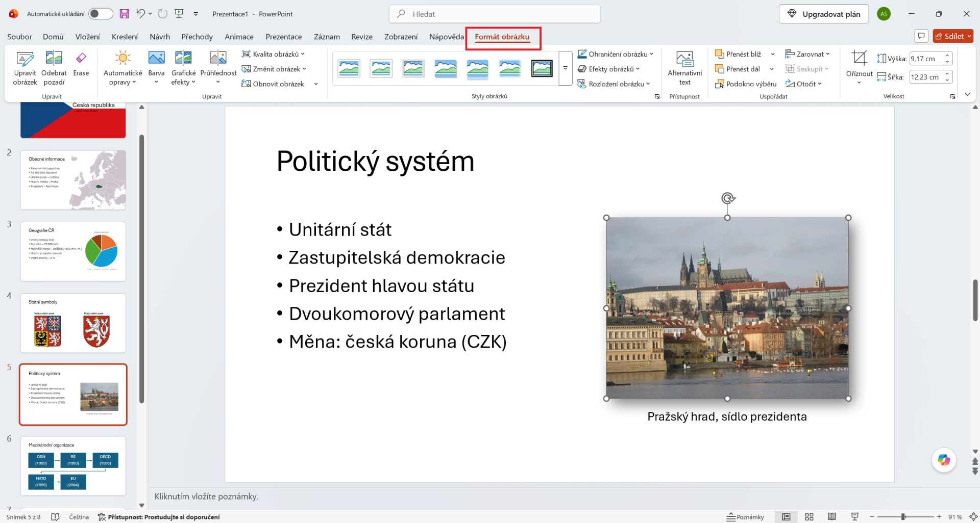 Úprava polohy obrázku a textu v Microsoft PowerPointu - Základy Microsoft PowerPoint