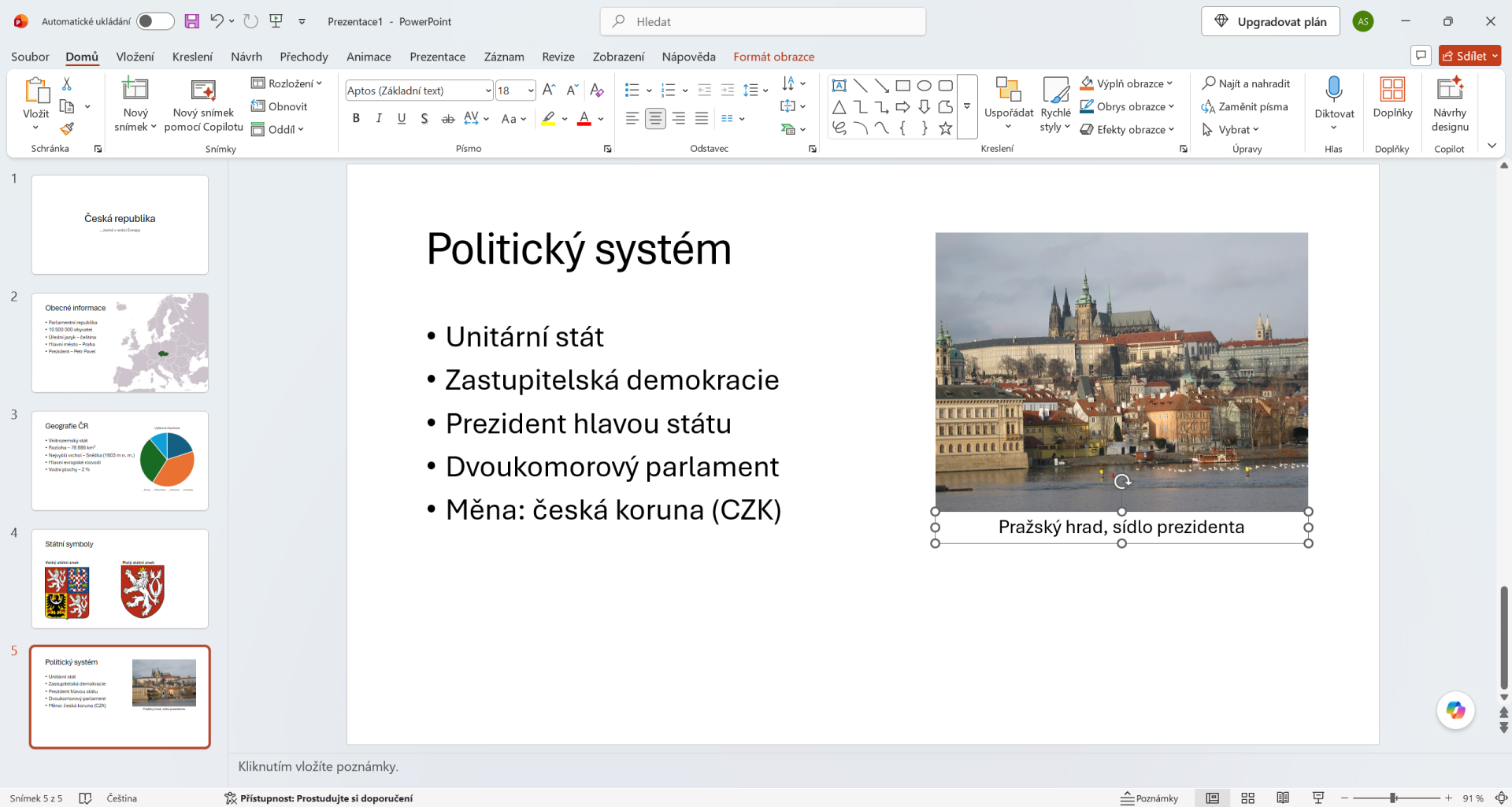 Popisek k obrázku v Microsoft PowerPointu - Základy Microsoft PowerPoint
