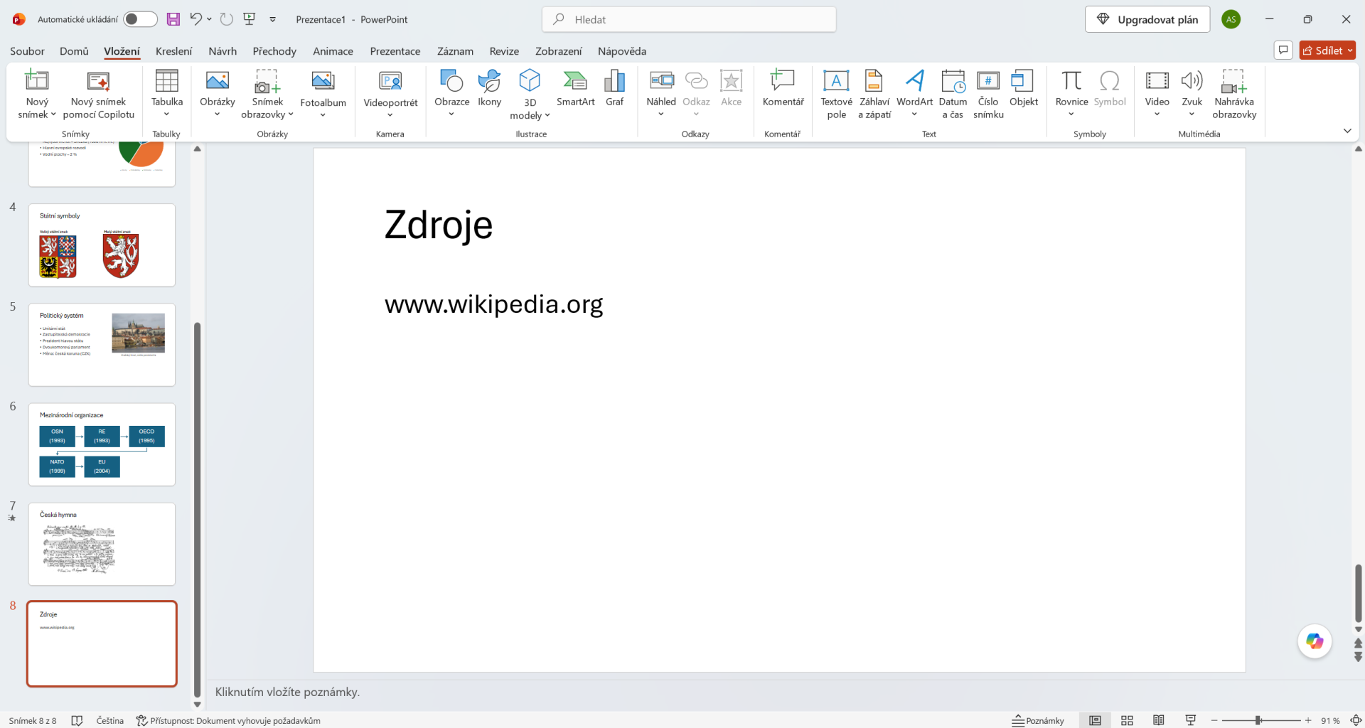 Zdroje prezentace v Microsoft PowerPointu - Základy Microsoft PowerPoint