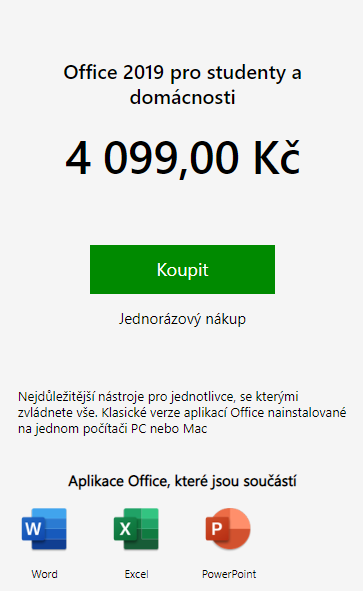 Microsoft Office pro domácnosti jednorázově - Microsoft Office