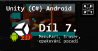  Unity (C#) Android: MenuPart, Eraser, pozadí