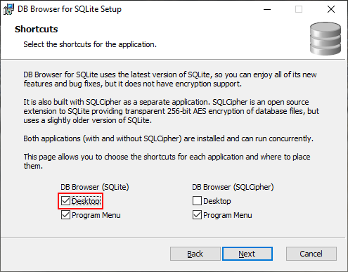 DB Browser shortcut - SQLite databáze krok za krokem
