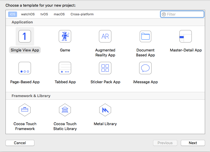 Nový Single View App Xcode projekt - iOS - Vyvíjíme mobilní aplikace ve Swift