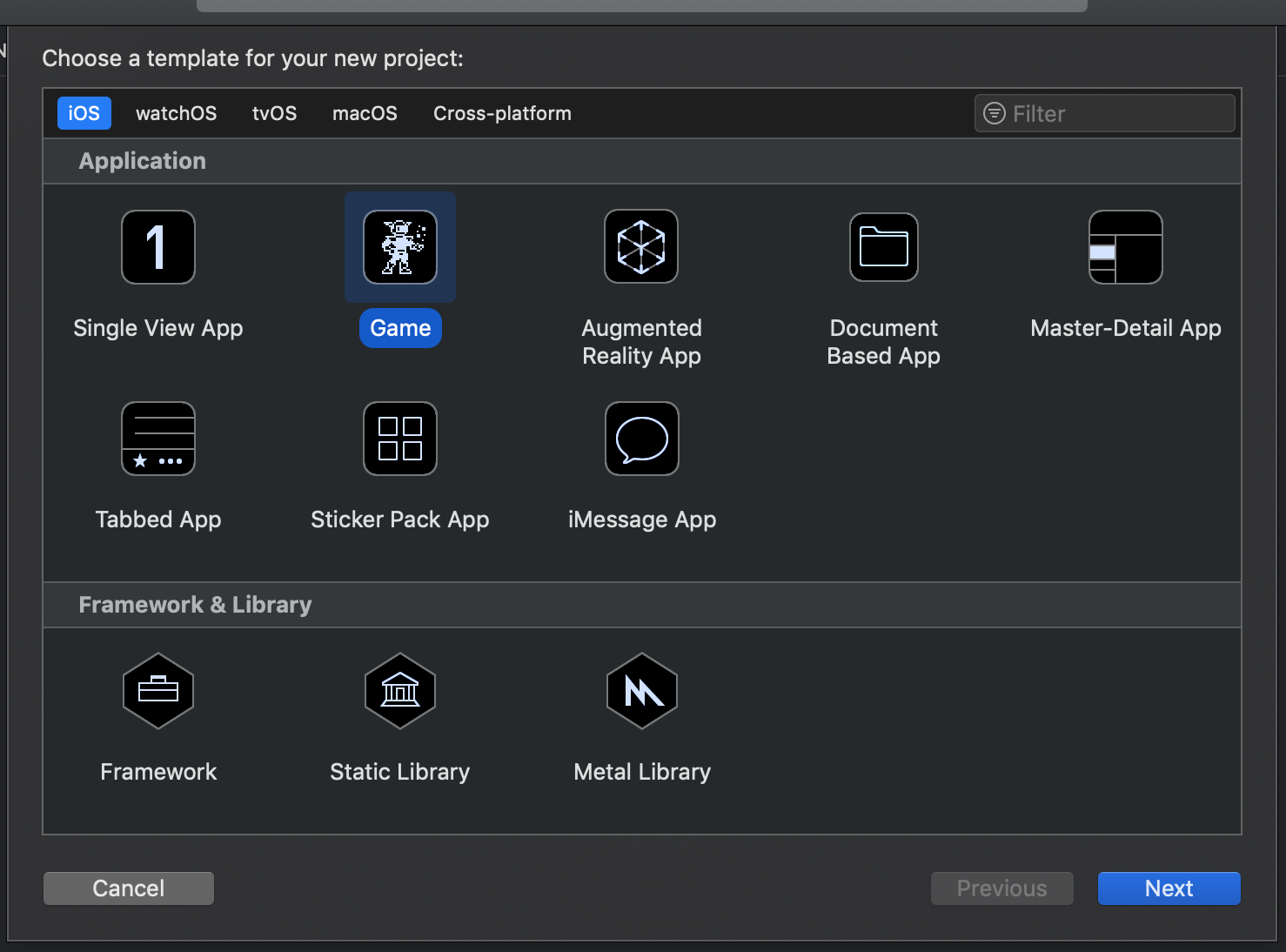 Template hry v Xcode - SpriteKit - Tvorba iOS her ve Swift