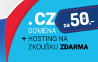 Doména .CZ za 50 Kč a k tomu 2 měsíce hostingu zdarma