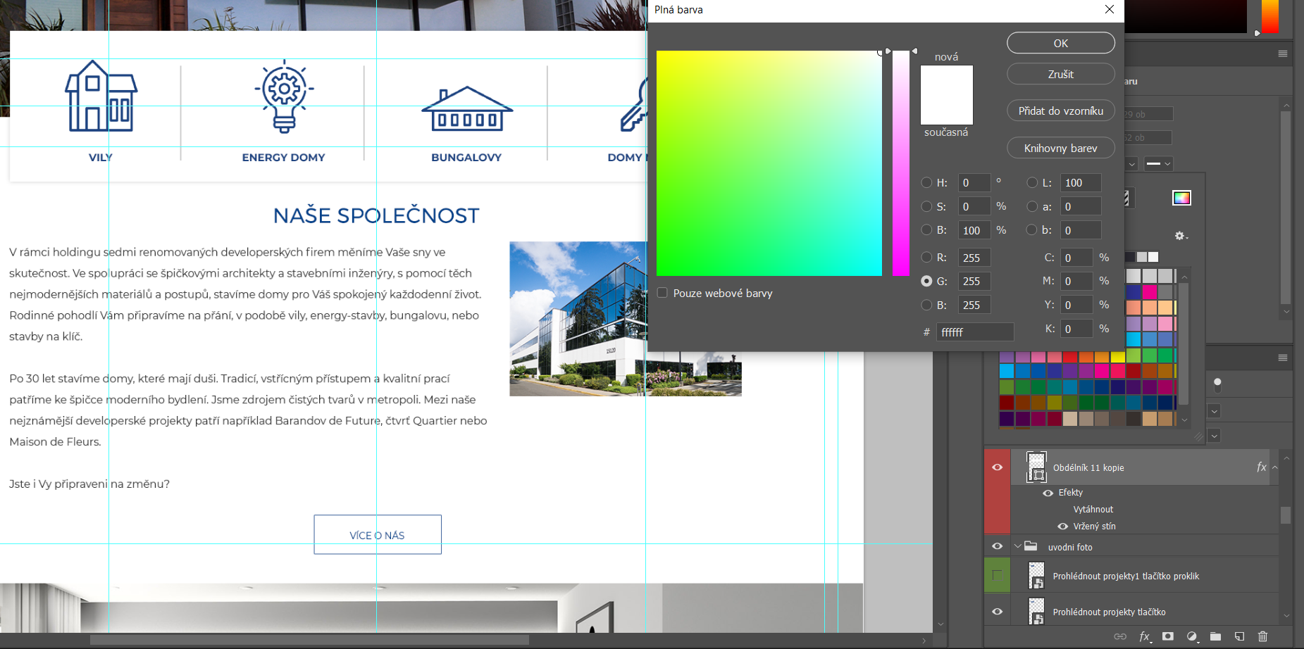 Obdélník - Tvorba webové šablony v Adobe Photoshop