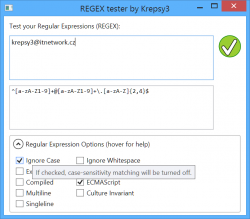 Tester REGEX výrazů