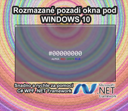 Průhledné okno s Aero Glass efektem v C# .NET WPF - Část 1