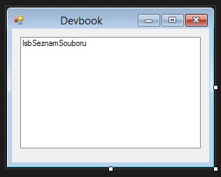 Formulář aplikace - Síť v C# .NET