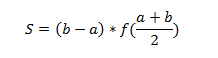 Vzorec jednoduché lichoběžníkové metody - Matematické algoritmy