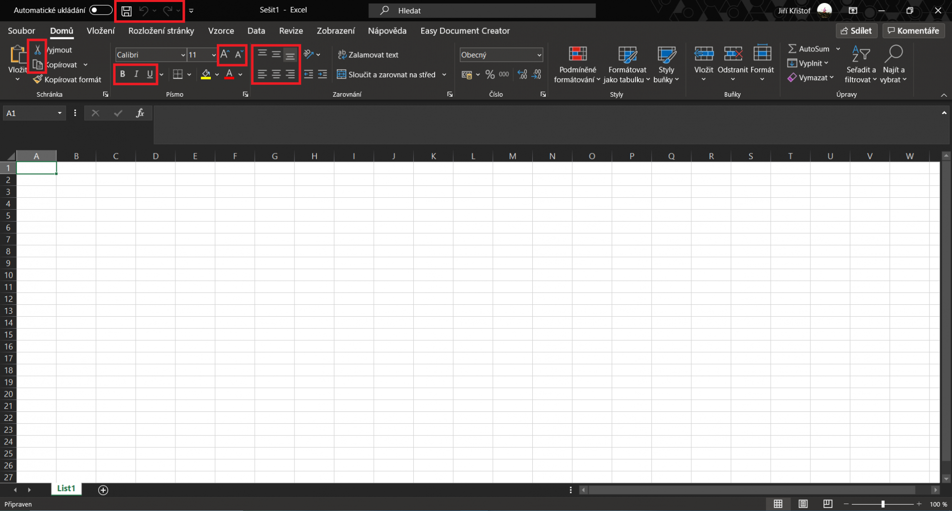 Ukázka ikon programu Microsoft Excel - User Experience (UX)