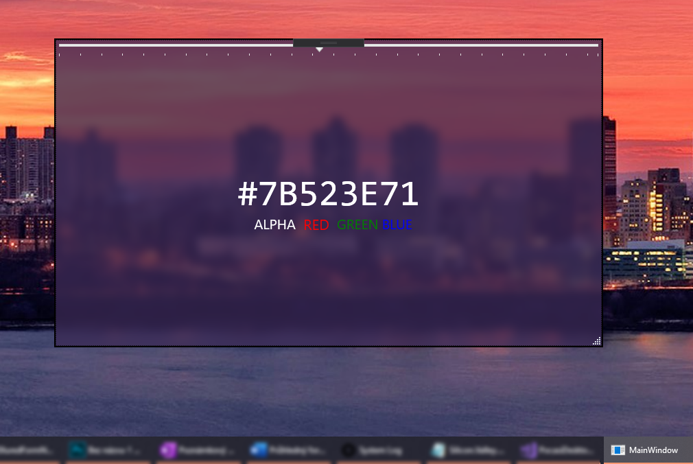 Průhledné rozmazané pozadí okna v C# .NET WPF - Zdrojákoviště C# .NET - Okenní aplikace WPF