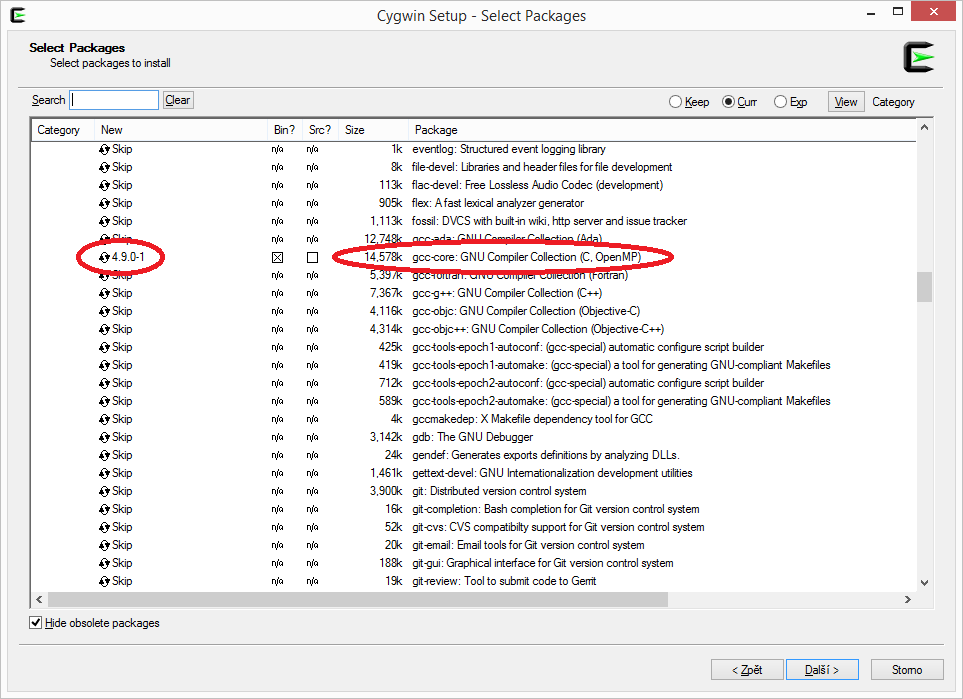 GCC instalace devel - Základní konstrukce jazyka C