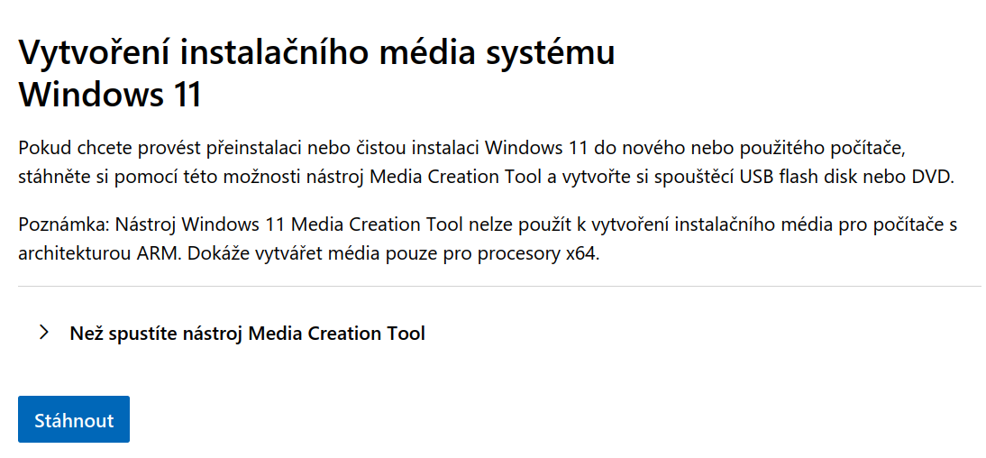 Media Creation Tool - Základy Windows