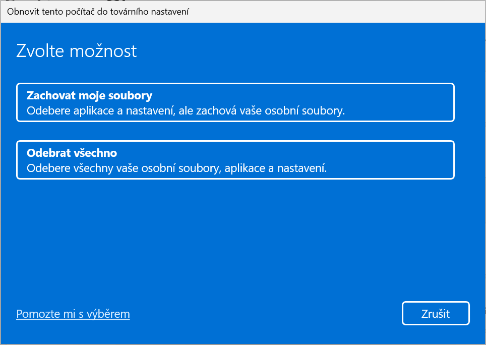 Zachovat soubory - Základy Windows