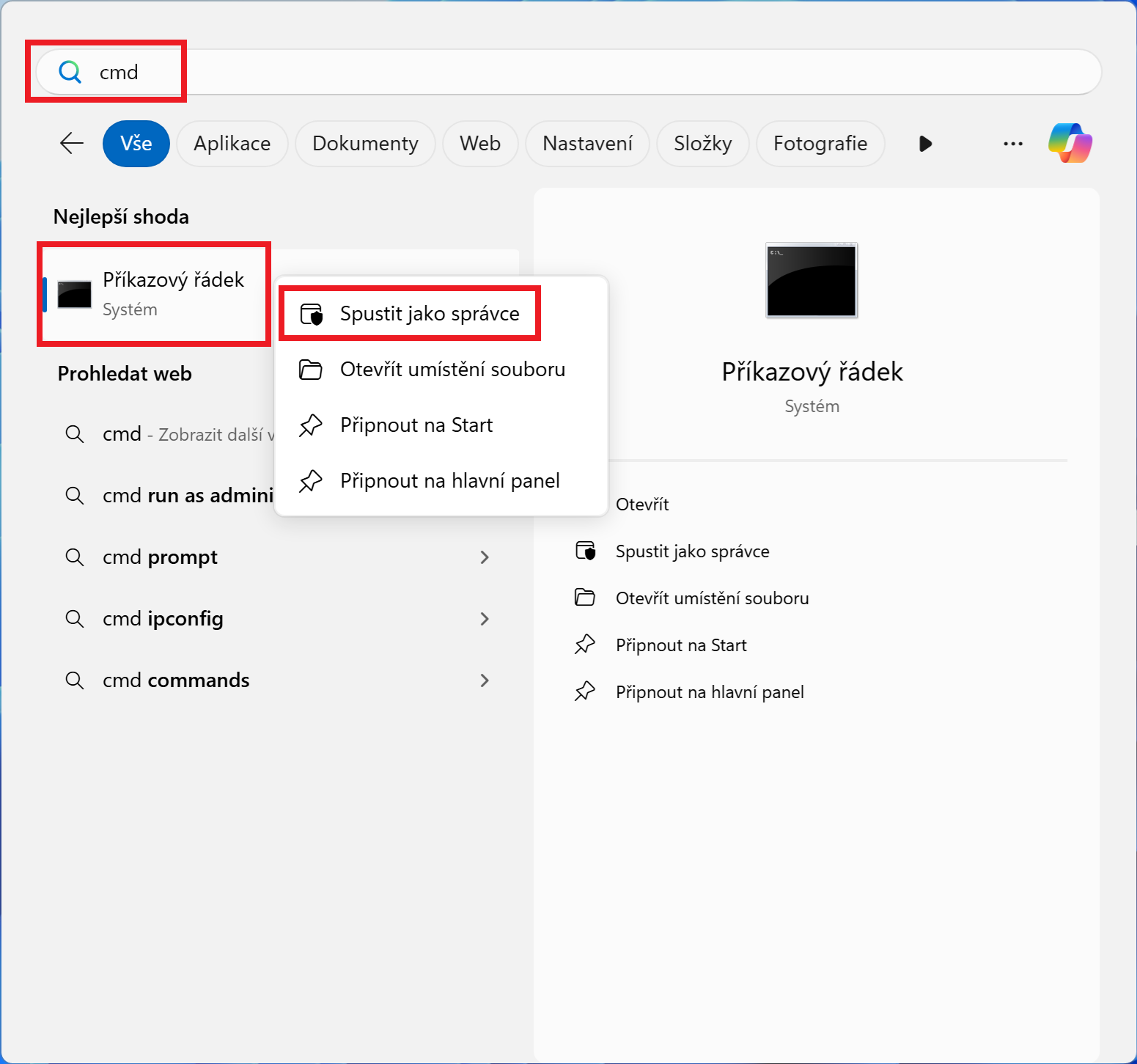 Spustit jako správce - Základy Windows