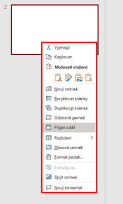 Zobrazení Minipanelu - Základy Microsoft PowerPoint