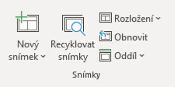 Sada nástrojů Snímky - Základy Microsoft PowerPoint