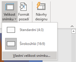 Nastavení velikosti snímku - Základy Microsoft PowerPoint