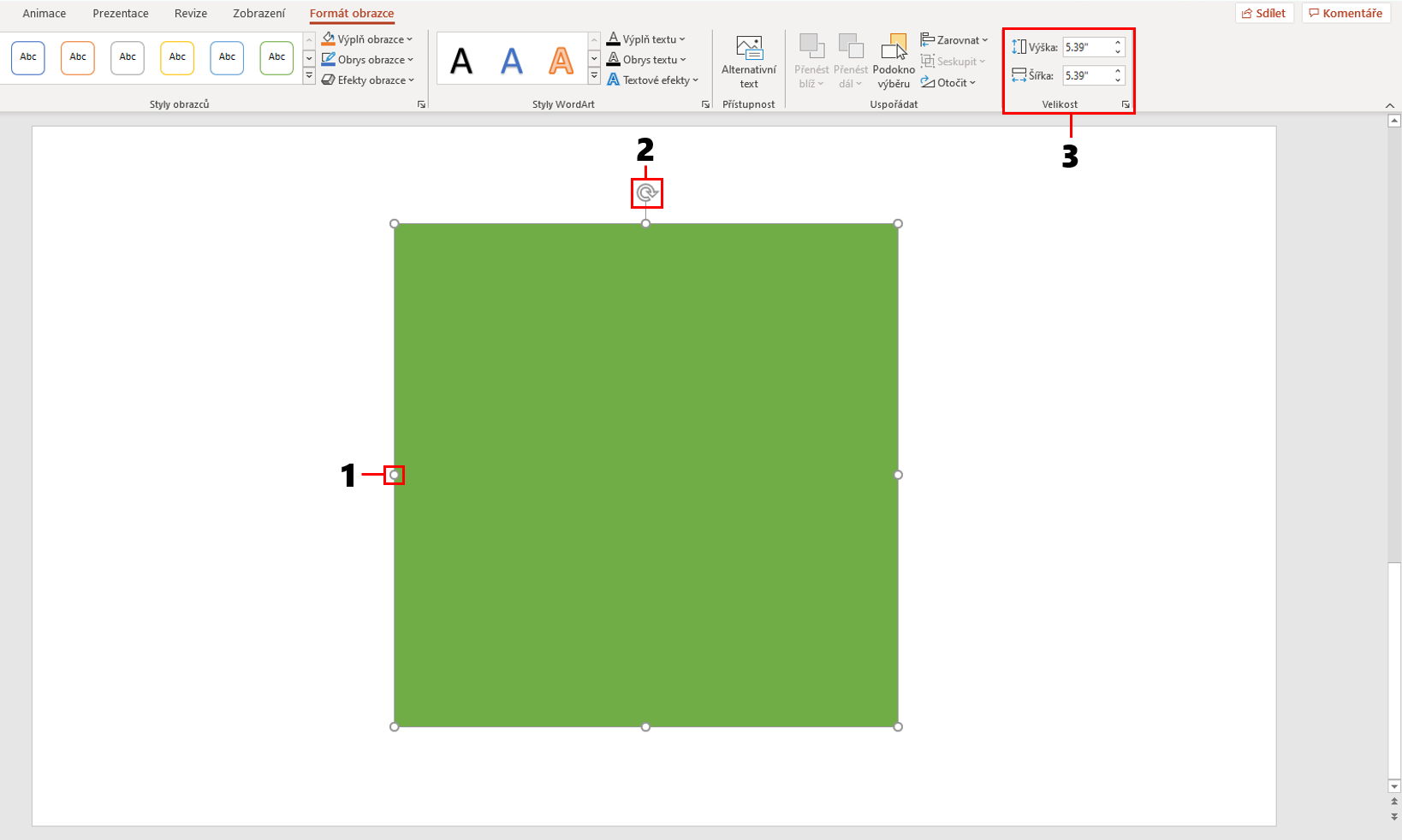 Shrnutí změny velikosti - Základy Microsoft PowerPoint