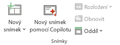 Sada nástrojů Snímky v Microsoft PowerPointu - Základy Microsoft PowerPoint