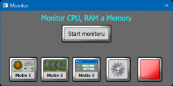 Monitor využití CPU, RAM a disků