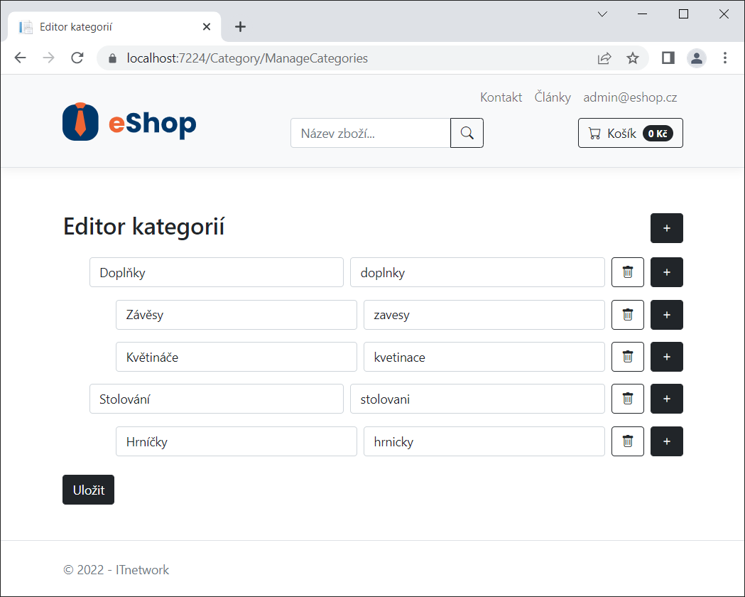 ASP.NET Core - Webové aplikace v C#