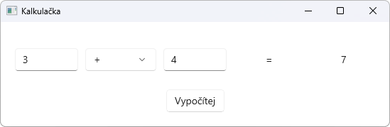 Výsledná kalkulačka ve WinUI 3 - WinUI 3 - Okenní aplikace v C# .NET