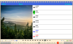 Stolní kalendář v C# .NET WPF