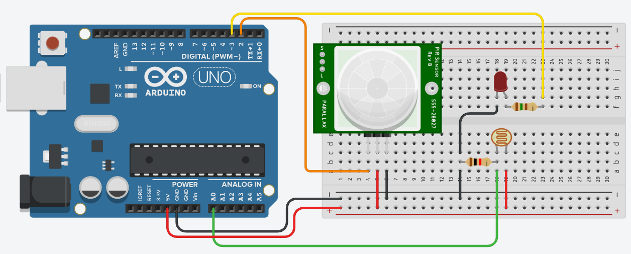 PIR-Zapojení - Arduino - Hardware