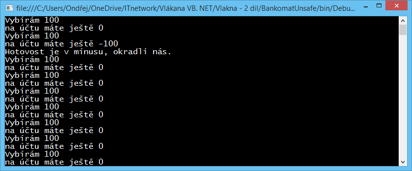 Threadsafety v VB.NET - Paralelní programování a vícevláknové aplikace v VB.NET