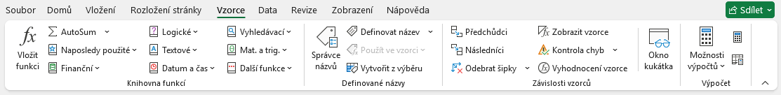 Karta Vzorce v Microsoft Excel - Základy Microsoft Excel