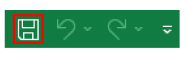Ikona uložení v Excelu - Základy Microsoft Excel