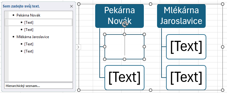 Vložení textu do položek seznamu - Základy Microsoft Excel