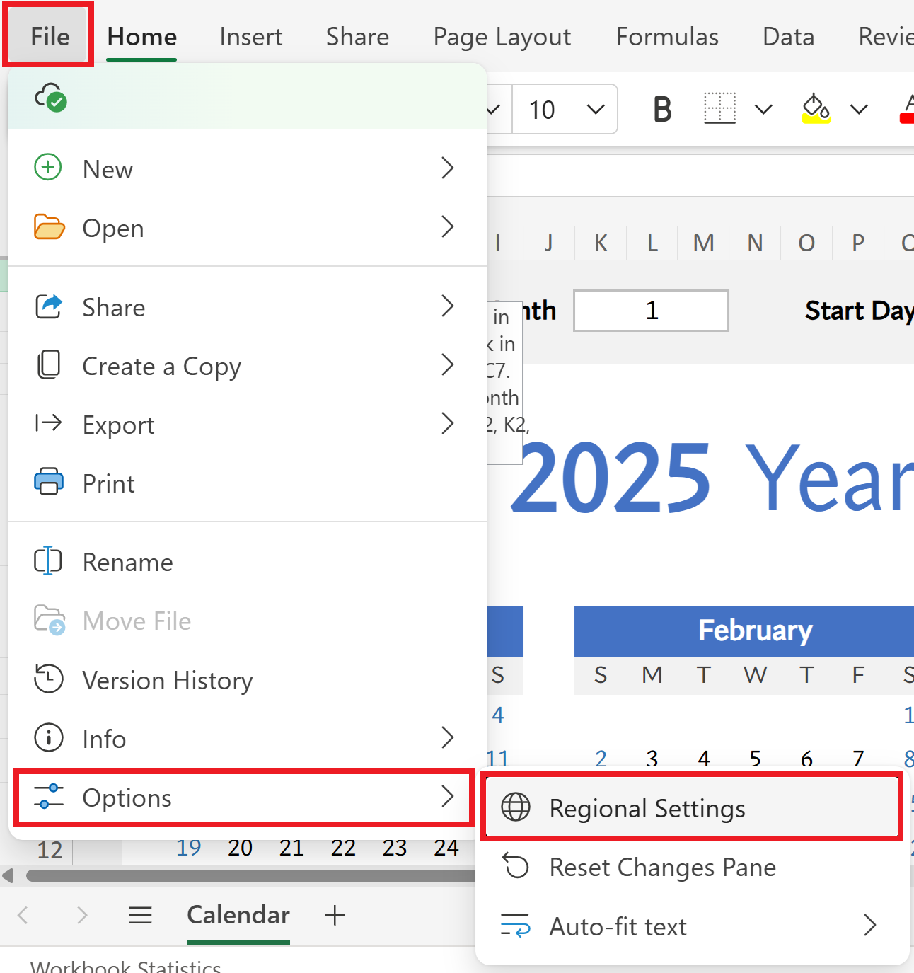 Změna jazyka v MS 365 - Základy Microsoft Excel
