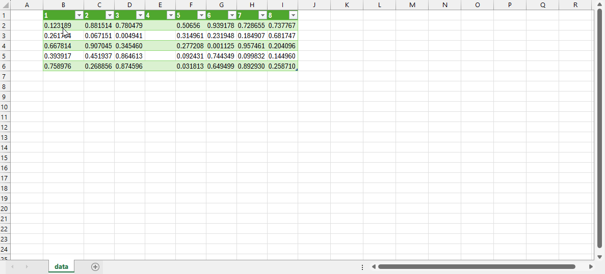 Ukázka pohybu mezi oblastmi dat pomocí Ctrl + šipka - Microsoft Excel pro pokročilé