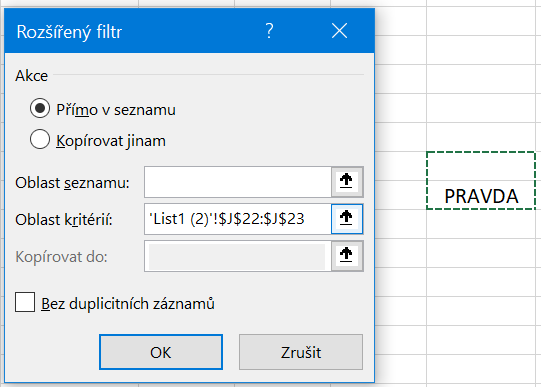 Rozšířený filtr v Excelu - Microsoft Office