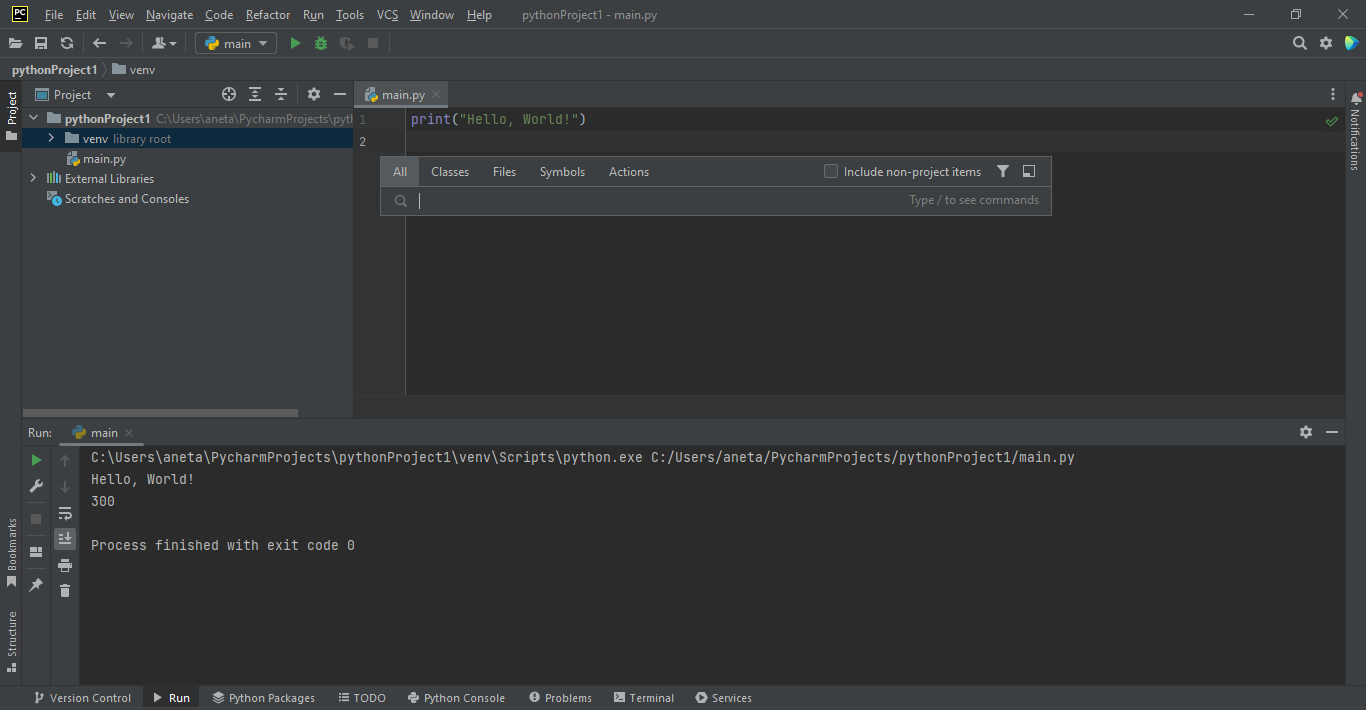 PyCharm - Pokročilá práce