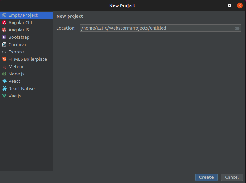 Nový Projekt - Visual Studio Code, WebStorm a debuggování JS