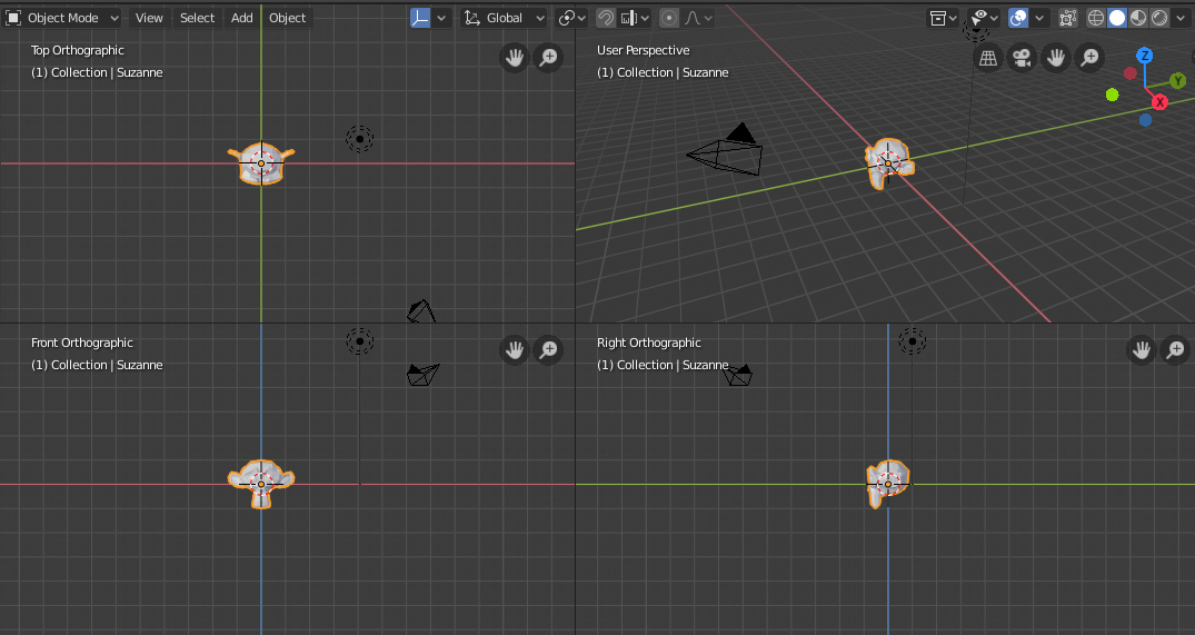 Pohledy v Blender - Základy Blenderu