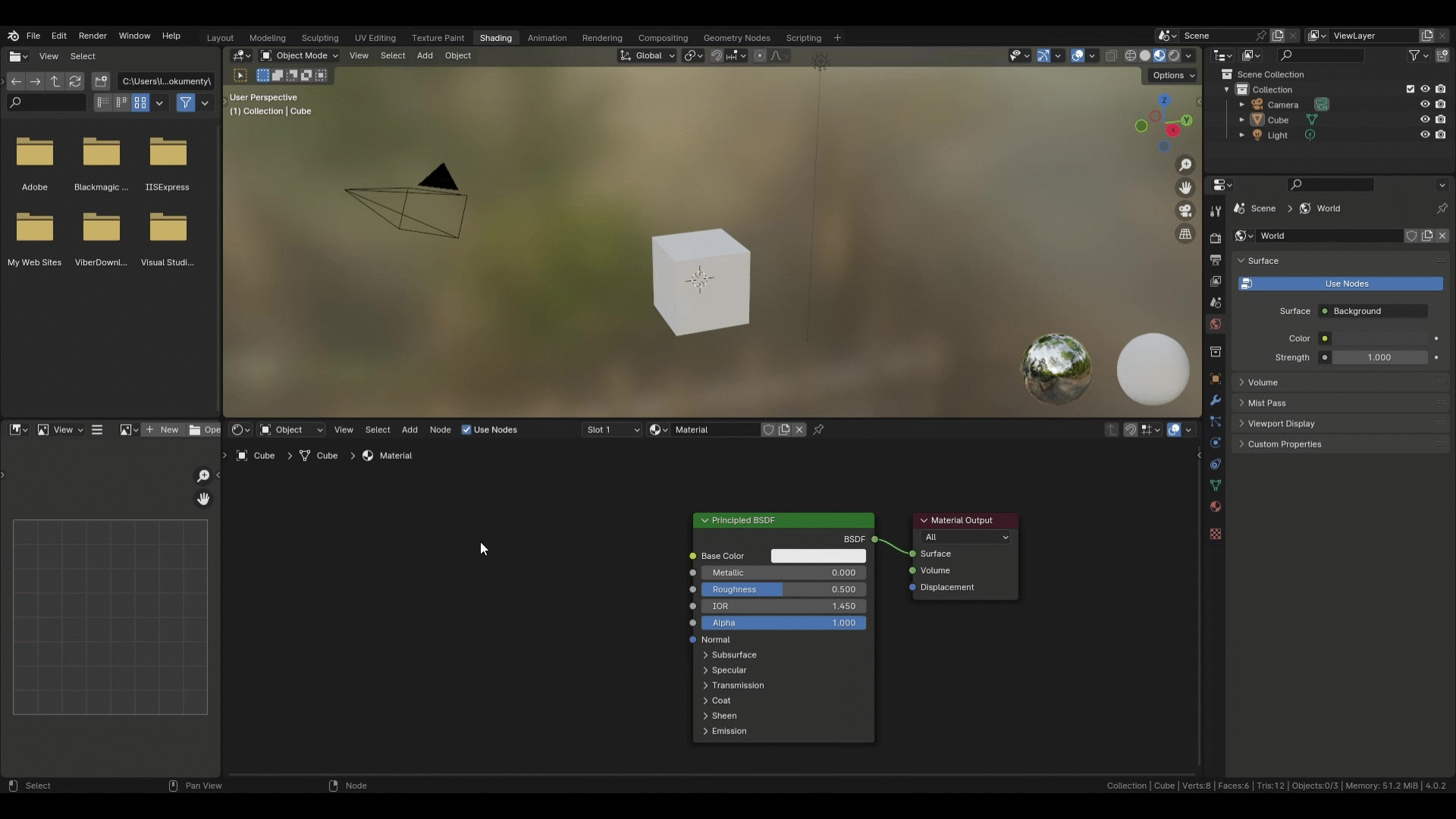 Nastavení materiálu v Blenderu - Základy Blenderu