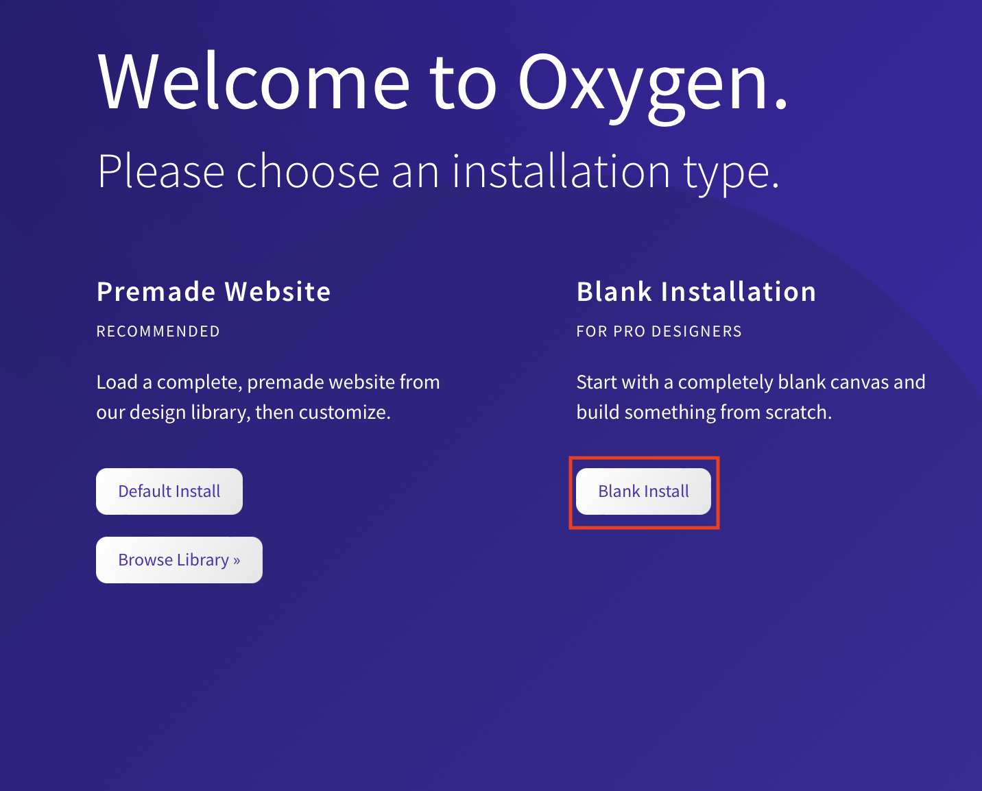 Instalace demo verze - Oxygen Builder