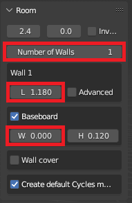 Nastavení Archimesh – Room - Základy Blenderu