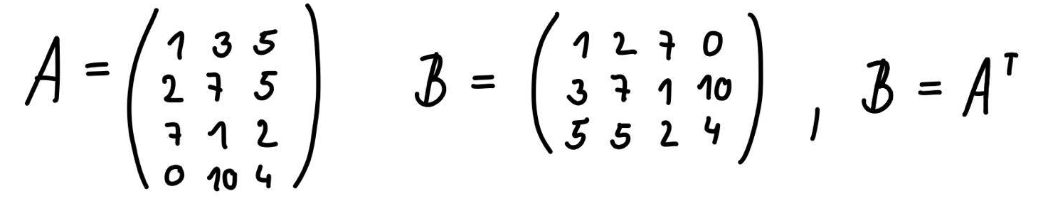 Transpozice - Matematické algoritmy