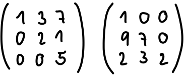 Horní a dolní trojúhelníková - Matematické algoritmy