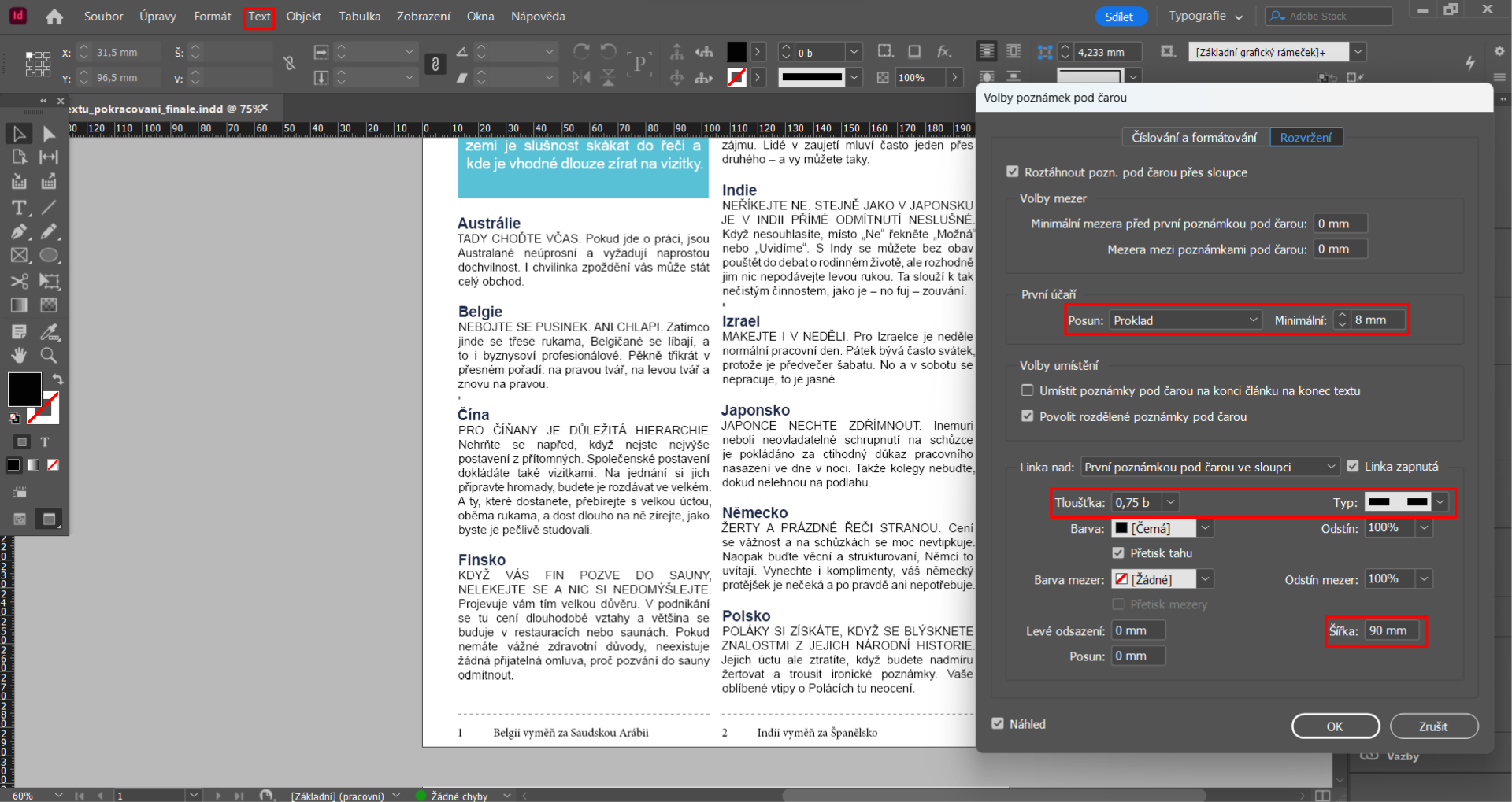 rovrzeni_poznamek_pod_carou - Pokročilá tvorba v Adobe InDesign