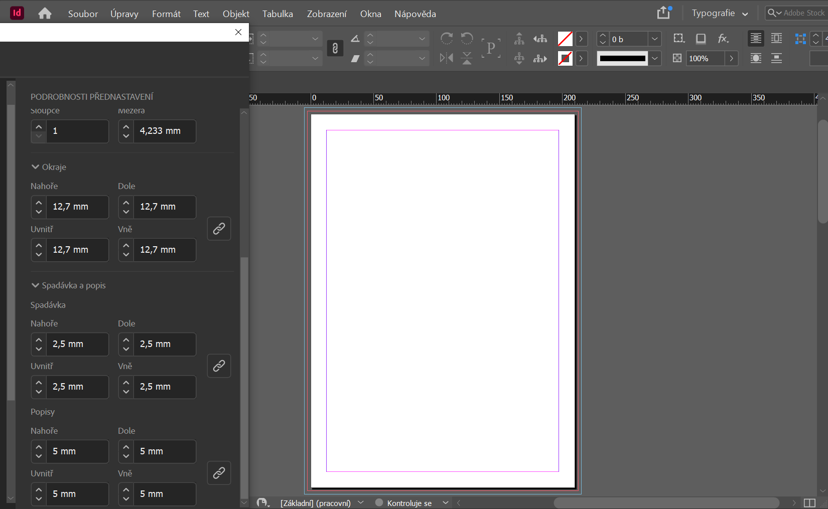 Výběr dokumentu - Základy Adobe InDesign