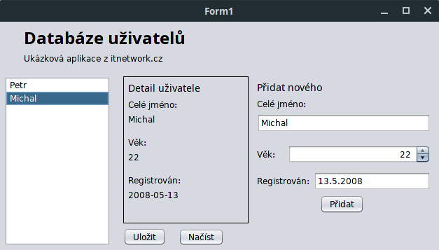 Formulář databáze uživatelů v CSV - Online kurzy programování Kotlin - Největší český e-learning