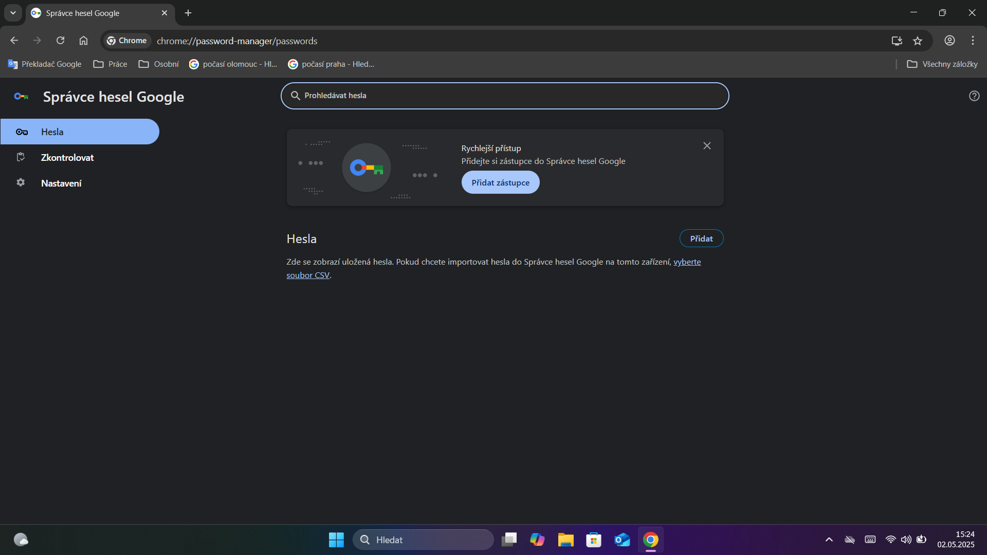 Správce hesel Google - Základy práce s PC a internetem