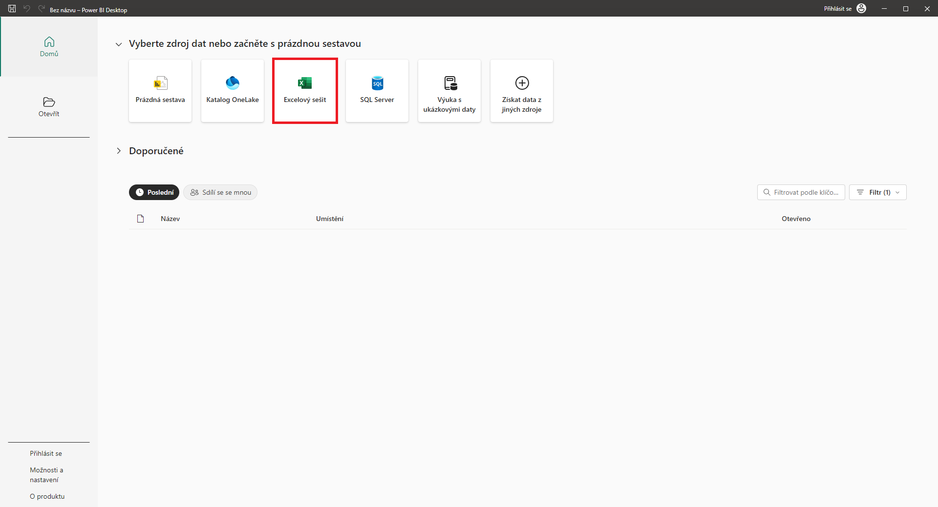 Import dat z Excelu - Datová analýza s Power BI
